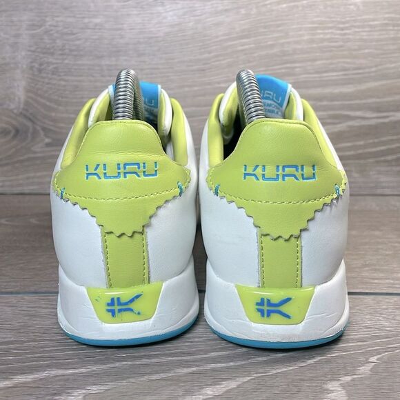 Kuru Roam Classic Court Women’s Sz 8.5M Bright White Pale Lime Comfort Sneakers - Picture 4 of 10